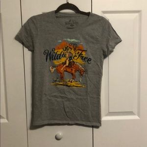 Western style T shirt “ Wild and Free “